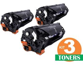 Kit 3 Toner Para P1102w M1132 Ce 285 Cb435a Compatível - Premium