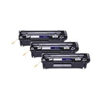 Kit 3 Toner Preto Compatível com 2612A 2612 12A para 1010 1012 1020 1022 1022n 1022nw 3020 3050n 3052 M1005 Kit 3 Toner Preto Compatível com 2612A 2612 12A para 1010 1012 1020 1022 1022n 1022nw 3020 3050n 3052 M1005