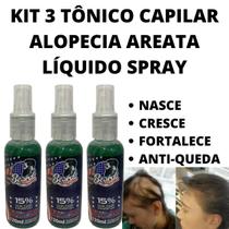 Kit 3 Tônicos American Beards Anti Alopecia Areata Unissex!!