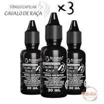 Kit 3 tônicos capilar cavalo de raça 30ml fortalece revitalizante estimula crescimento Kit 3 tônicos capilar cavalo de raça 30ml fortalece revitalizante estimula crescimento