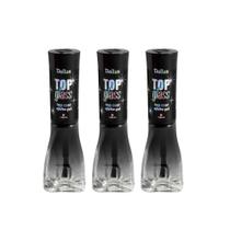 Kit 3 Top Coat Glass Dailus Finalização Unhas com Efeito Gel sem Cabine