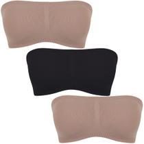 Kit 3 Top Faixa Bojo Removível sem alça Adulto Trifil