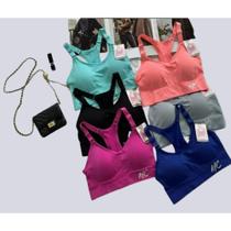 Kit 3 Top Feminino Ajustáveis Bojo Removível Fitness Confortável Sexy Para Mulheres/Yoga/Esportes