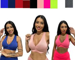 kit 3 top nadador com bojo removível feminino TB moda fitness kit 3 top nadador com bojo removível feminino TB moda fitness