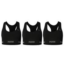 Kit 3 Top Puma Feminino Original Nadador Academia Fitness -