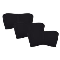 Kit 3 Top sem alça Modelo Faixa Bojo Removível Trifil