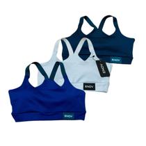 Kit 3 Tops De Academia Ayla Dry fit