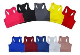 Kit 3 Tops Femininos sem Bojo para Academia, Fitness e Treino, Alta Sustentação Kit 3 Tops Femininos sem Bojo para Academia, Fitness e Treino, Alta Sustentação