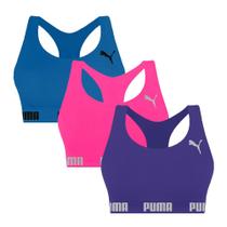 Kit 3 Tops Puma Nadador Sem Costura Feminino Kit 3 Tops Puma Nadador Sem Costura Feminino