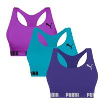 Kit 3 Tops Puma Nadador Sem Costura Feminino