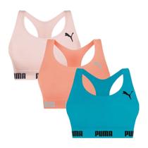 Kit 3 Tops Puma Nadador Sem Costura Feminino Kit 3 Tops Puma Nadador Sem Costura Feminino
