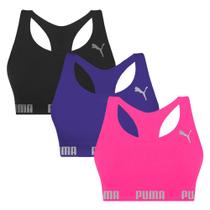 Kit 3 Tops Puma Nadador Sem Costura Feminino