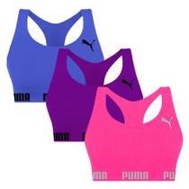 Kit 3 Tops Puma Nadador Sem Costura Feminino