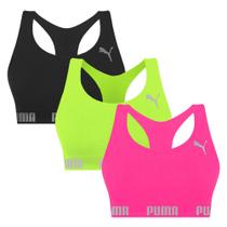 Kit 3 Tops Puma Nadador Sem Costura Feminino