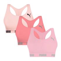 Kit 3 Tops Puma Nadador Sem Costura Feminino