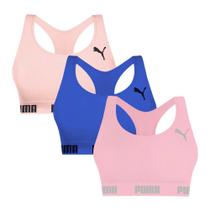Kit 3 Tops Puma Nadador Sem Costura Feminino Kit 3 Tops Puma Nadador Sem Costura Feminino