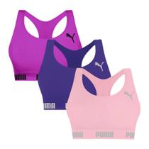 Kit 3 Tops Puma Nadador Sem Costura Feminino