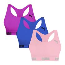 Kit 3 Tops Puma Nadador Sem Costura Feminino