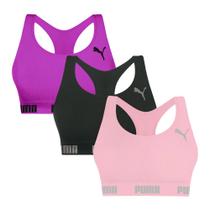 Kit 3 Tops Puma Nadador Sem Costura Feminino