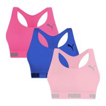 Kit 3 Tops Puma Nadador Sem Costura Feminino Kit 3 Tops Puma Nadador Sem Costura Feminino