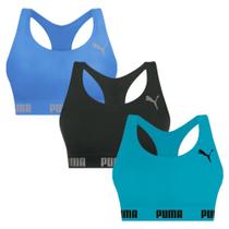 Kit 3 Tops Puma Nadador Sem Costura Feminino