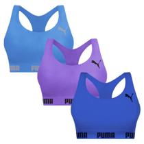 Kit 3 Tops Puma Nadador Sem Costura Feminino