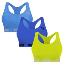 Kit 3 Tops Puma Nadador Sem Costura Feminino