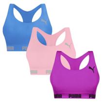 Kit 3 Tops Puma Nadador Sem Costura Feminino
