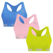 Kit 3 Tops Puma Nadador Sem Costura Feminino