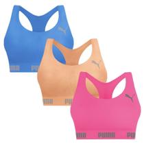 Kit 3 Tops Puma Nadador Sem Costura Feminino