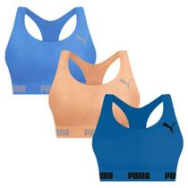 Kit 3 Tops Puma Nadador Sem Costura Feminino