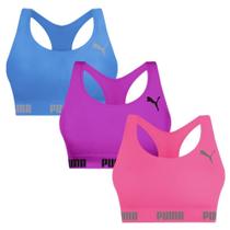 Kit 3 Tops Puma Nadador Sem Costura Feminino Kit 3 Tops Puma Nadador Sem Costura Feminino