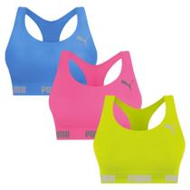 Kit 3 Tops Puma Nadador Sem Costura Feminino