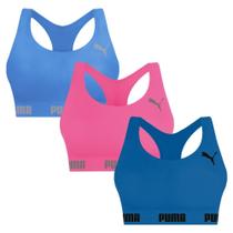 Kit 3 Tops Puma Nadador Sem Costura Feminino