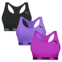 Kit 3 Tops Puma Nadador Sem Costura Feminino