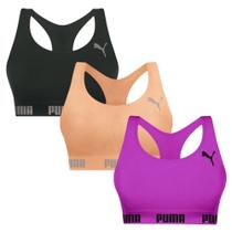 Kit 3 Tops Puma Nadador Sem Costura Feminino