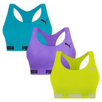 Kit 3 Tops Puma Nadador Sem Costura Feminino