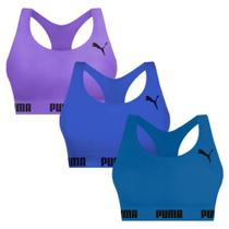 Kit 3 Tops Puma Nadador Sem Costura Feminino