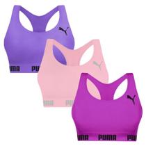 Kit 3 Tops Puma Nadador Sem Costura Feminino Kit 3 Tops Puma Nadador Sem Costura Feminino
