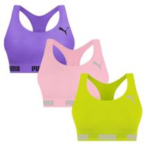 Kit 3 Tops Puma Nadador Sem Costura Feminino