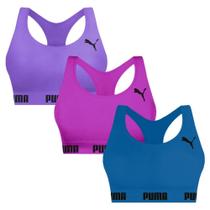 Kit 3 Tops Puma Nadador Sem Costura Feminino Kit 3 Tops Puma Nadador Sem Costura Feminino