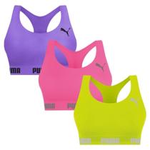 Kit 3 Tops Puma Nadador Sem Costura Feminino