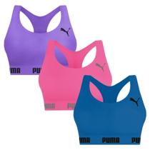 Kit 3 Tops Puma Nadador Sem Costura Feminino