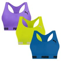 Kit 3 Tops Puma Nadador Sem Costura Feminino