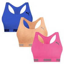 Kit 3 Tops Puma Nadador Sem Costura Feminino