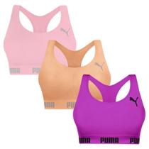 Kit 3 Tops Puma Nadador Sem Costura Feminino