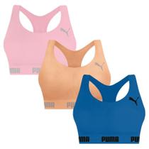 Kit 3 Tops Puma Nadador Sem Costura Feminino