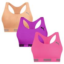 Kit 3 Tops Puma Nadador Sem Costura Feminino