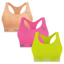 Kit 3 Tops Puma Nadador Sem Costura Feminino