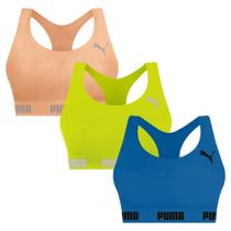 Kit 3 Tops Puma Nadador Sem Costura Feminino Kit 3 Tops Puma Nadador Sem Costura Feminino